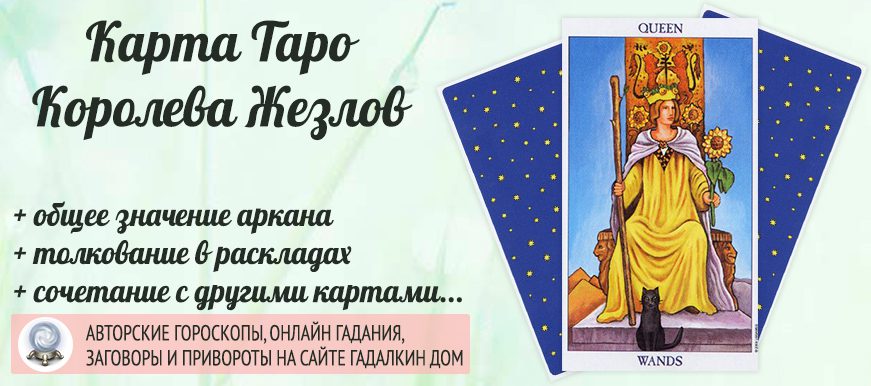 карта таро Королева Жезлов значение и сочетание